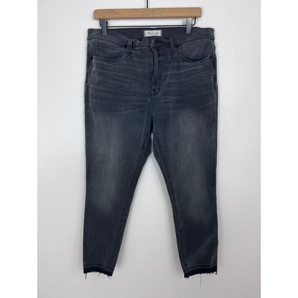 Madewell Roadtripper Jeggings Gray Wash Size 32 Raw Hem 23.5” Inseam - Picture 1 of 7